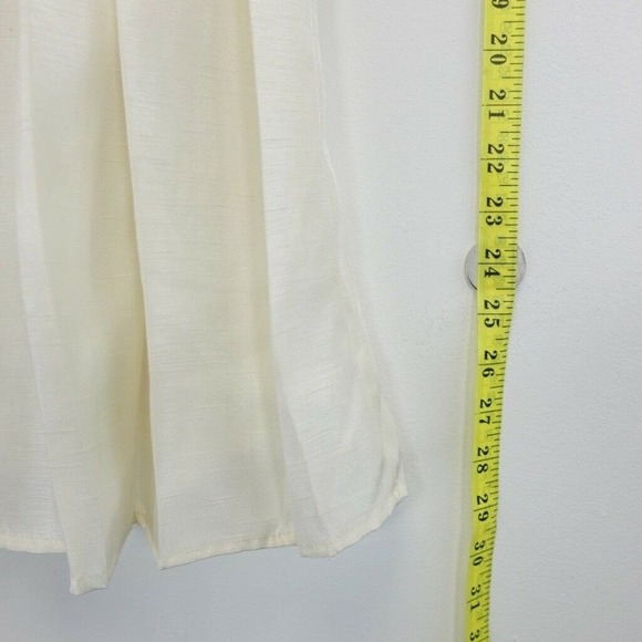 Flower Girl Dress Kids 6 Cream White Pleated 3D Flower Colorblock RUSTANETTE - Picture 6 of 12